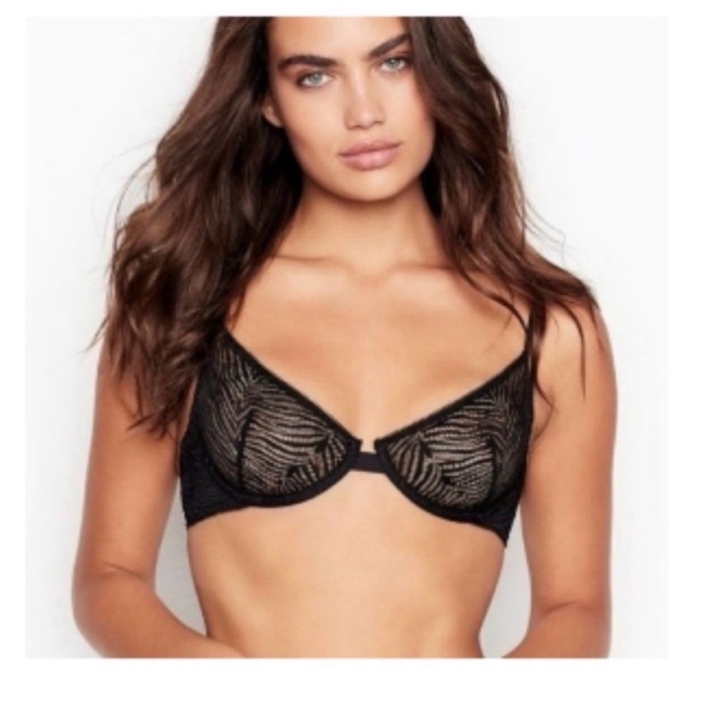 Victoria's Secret Black Lace Demi Bra
